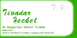 tivadar heckel business card